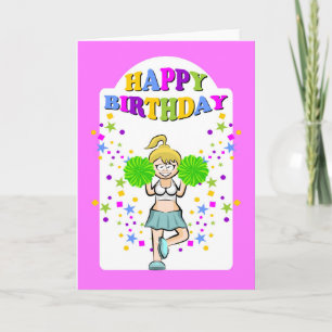 Carte Joyeux anniversaire pour le meilleur pom-pom girl