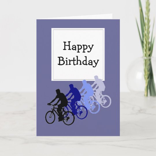 Carte Joyeux Anniversaire Pour Le Velo Sur La Colline L Zazzle Fr