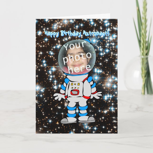 Carte Joyeux anniversaire pour l'enfant astronaute (Devant)