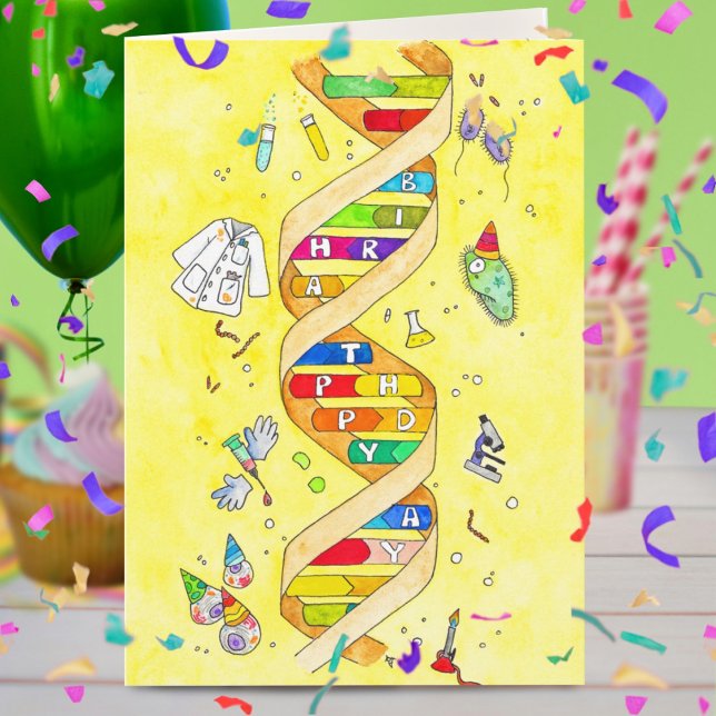 Carte Joyeux Anniversaire pour les nerds de scienc (Créateur téléchargé)