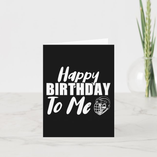 Carte Joyeux Anniversaire Pour Moi Joueur De Hockey Sur  (Devant)