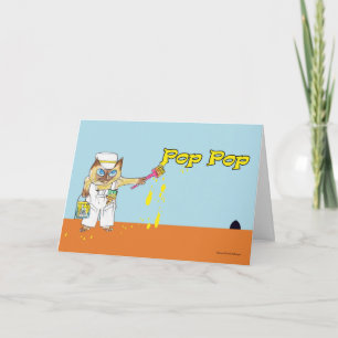 Carte Joyeux Anniversaire pour Pop Pop Peinture Murale