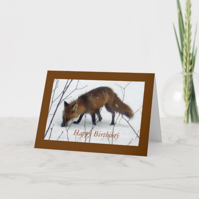 Carte Joyeux Anniversaire Pour Tous Framed-Fox (Devant)