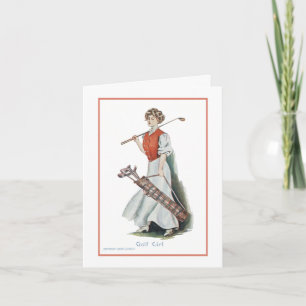 Carte Joyeux anniversaire pour un golfeur de femme