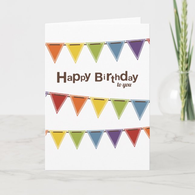 Carte Joyeux anniversaire pour vous | Boutage arc-en-cie (Devant)