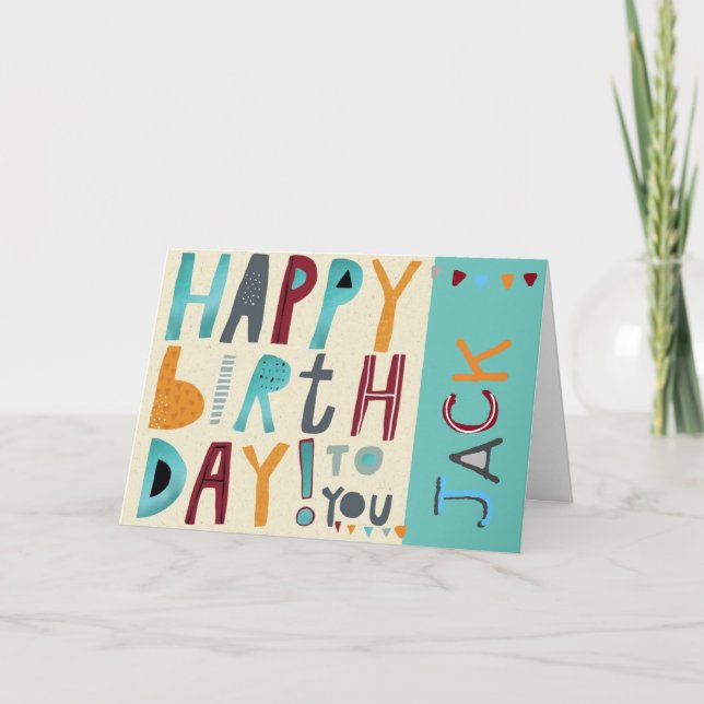 Carte Joyeux Anniversaire Pour Vous - Fantastique Garçon (Devant)