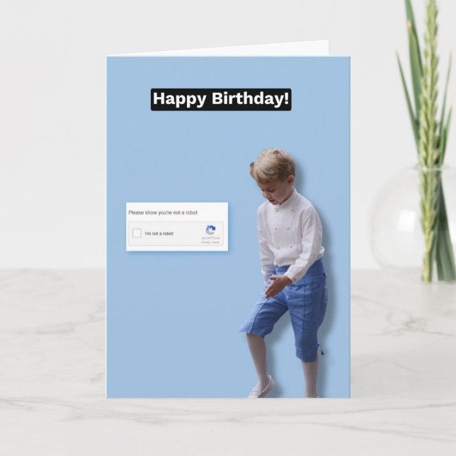 Carte Joyeux anniversaire - Prince George (Devant)