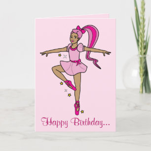 Carte Joyeux anniversaire, princesse de ballerine !
