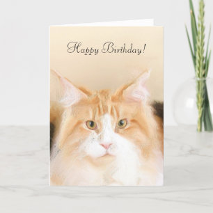 Carte Joyeux Anniversaire Principal Cat à Coon