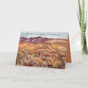 Carte Joyeux Anniversaire Psaume 23 Écriture Bible Déser