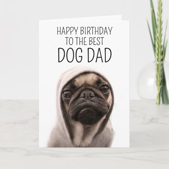 Carte Joyeux anniversaire | Pug Dans Un Hochet (Devant)