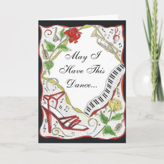 Carte Joyeux Anniversaire, Puis-Je Avoir Cette Danse...