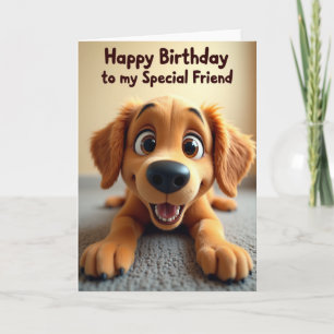 Carte Joyeux Anniversaire Pup en Pointillés