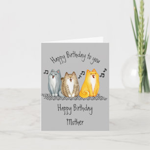 Carte Joyeux Anniversaire Purrfect Mère Jamais mignonne