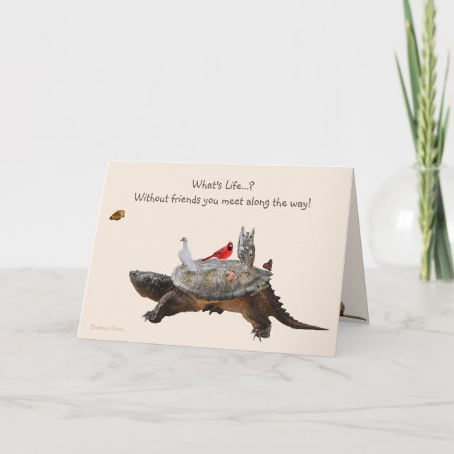 Carte Joyeux anniversaire : Qu'est-ce que la vie sans am (Devant)
