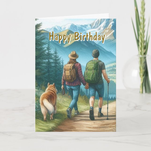Carte Joyeux anniversaire randonnée  (Devant)