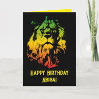 Joyeux anniversaire Rasta Lion jamaïcain