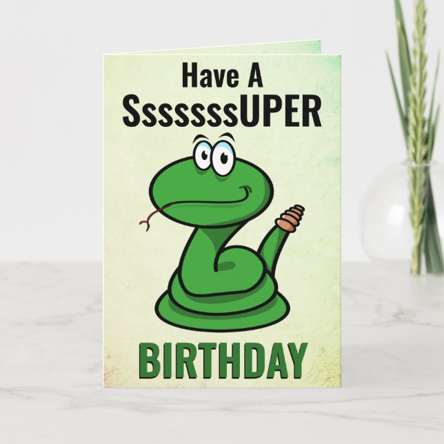 Carte Joyeux Anniversaire Rattlesnake  (Devant)