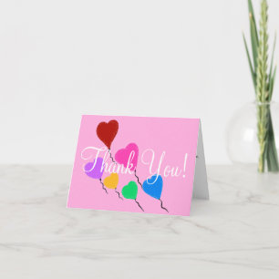 Carte Joyeux Anniversaire Remerciements Cœurs Mignons