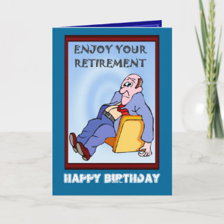 Carte Joyeux anniversaire, retraite