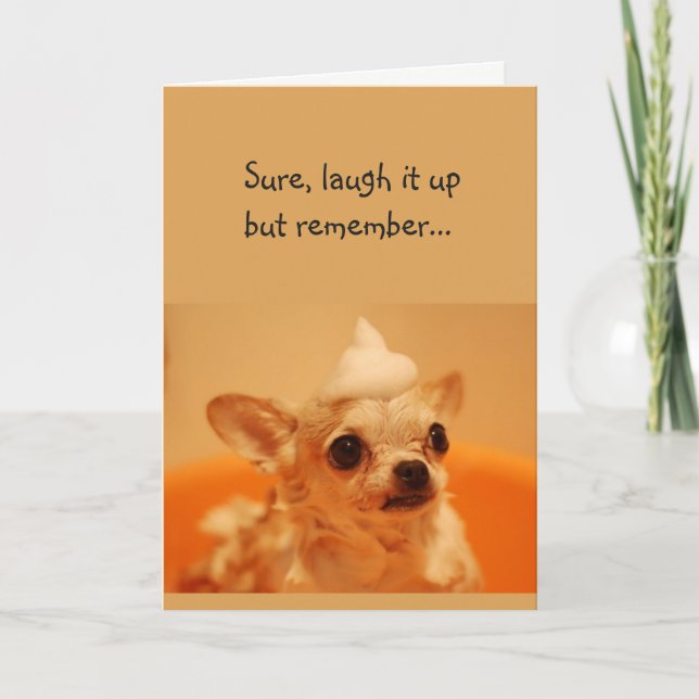 Carte Joyeux Anniversaire Rire-le Fun Chien Salutation (Devant)