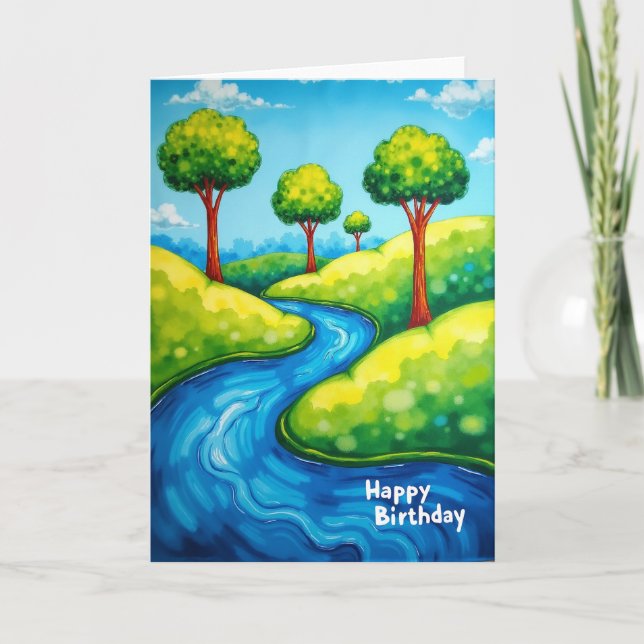 Carte Joyeux Anniversaire River Hills (Devant)