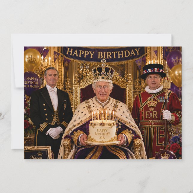 Carte Joyeux anniversaire roi Charles III (Devant)