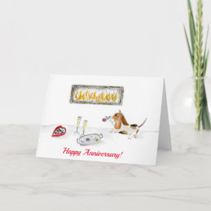 Carte Joyeux Anniversaire Romantique Hound Dog