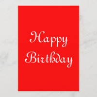 Joyeux anniversaire. Rouge et blanc. Personnalisé