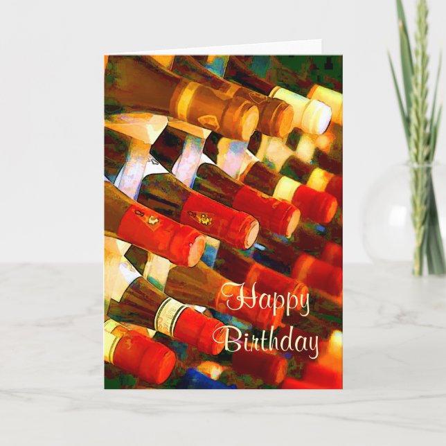 Carte Joyeux anniversaire rouge ou blanc (Devant)