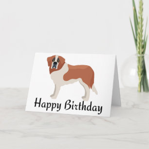 Carte Joyeux Anniversaire Saint Bernard Puppy Dog Saint 