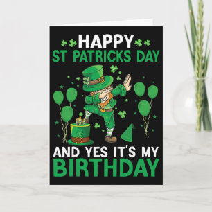 Carte Joyeux Anniversaire Saint-Patrick Garçons Dabbing 