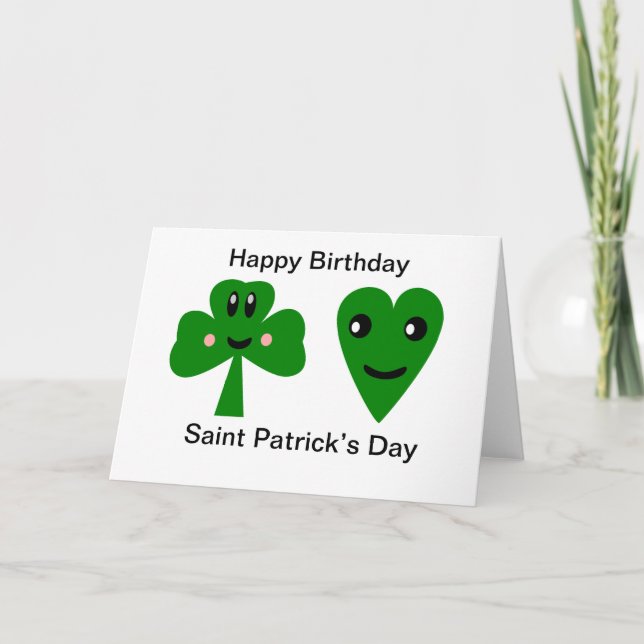 Carte Joyeux anniversaire : Saint Patrick’s Day (Devant)