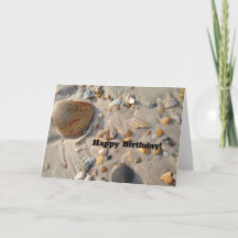 Joyeux Anniversaire Sand Beach Shells