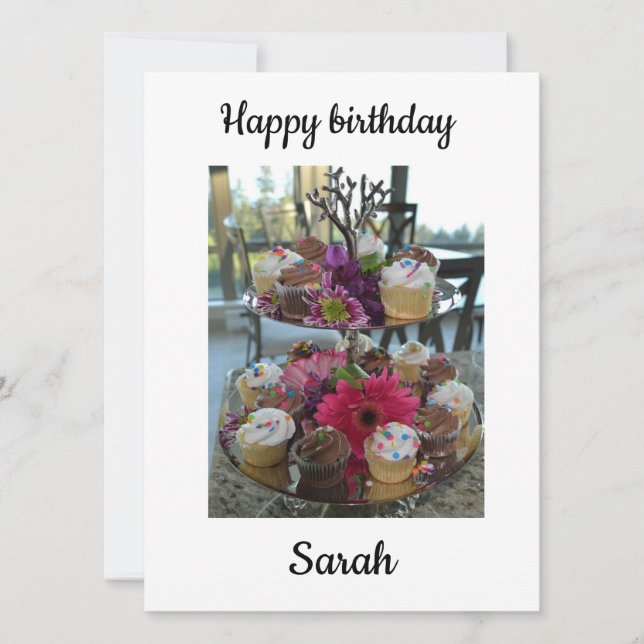 Carte Joyeux anniversaire Sarah (Devant)
