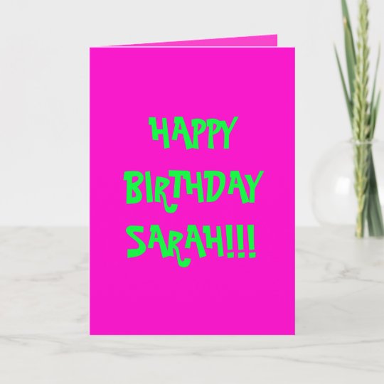 Carte Joyeux Anniversaire Sarah Zazzle Fr