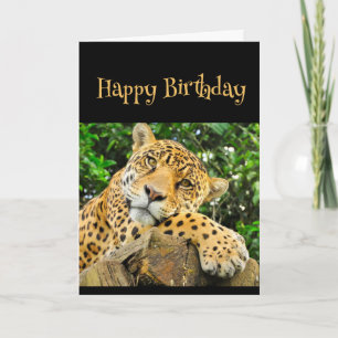 Carte Joyeux Anniversaire Sauvage Chose Leopard Animal A
