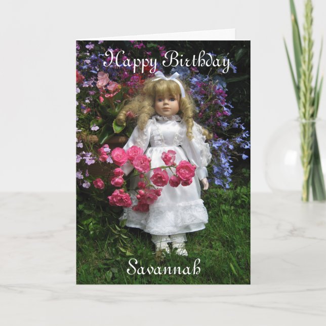 Carte Joyeux anniversaire Savannah (Devant)