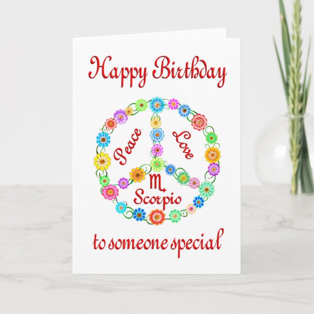 Carte Joyeux Anniversaire Scorpio (Devant)