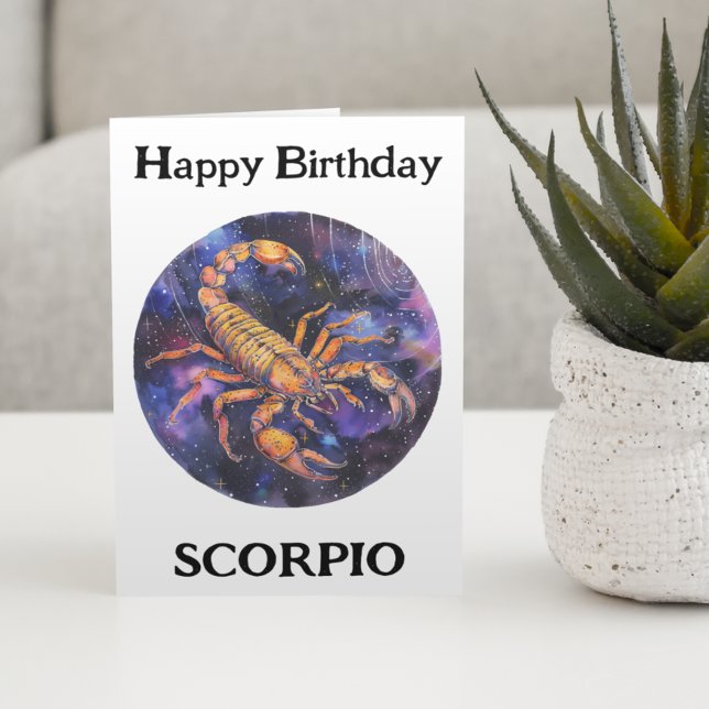 Carte Joyeux Anniversaire Scorpion Zodiaque  (Créateur téléchargé)