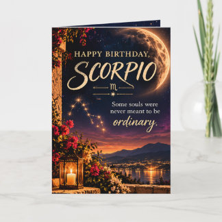 Carte Joyeux Anniversaire Scorpion Zodiaque Profond & Si