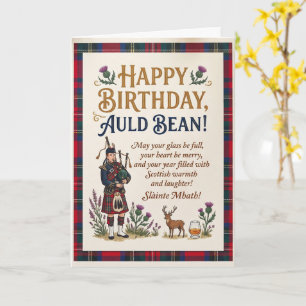 Carte Joyeux anniversaire Scottish Auld Bean