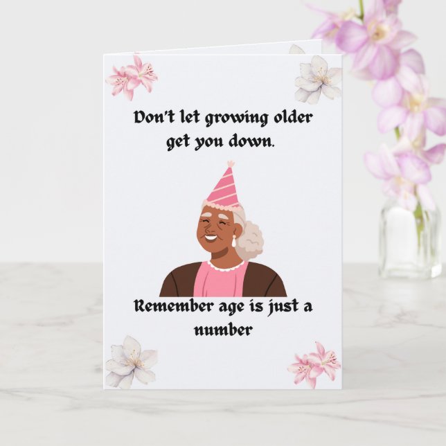 Carte Joyeux Anniversaire Senior ! (Orchidée)