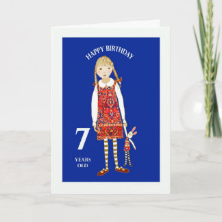 Carte "Joyeux anniversaire sept années "