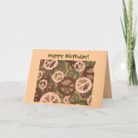 Joyeux anniversaire ! - Signes de paix/carte