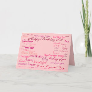 Carte "Joyeux anniversaire Sis !"carte
