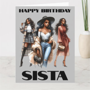 Carte Joyeux anniversaire Sista Black Girl Magic Melanin