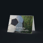 Carte Joyeux anniversaire Soccer Granddaughter<br><div class="desc">A soccer birthday card of Granddaughter with a close up photo of a soccer ball in the grass and the words "Happy Birthday Granddaughter" at the bottom in white.</div>