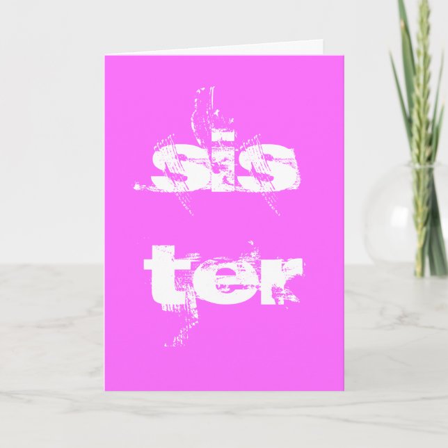 Carte Joyeux anniversaire sœur (Devant)