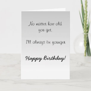 Carte Joyeux Anniversaire Sœur Frère Aîné Humour Drôle